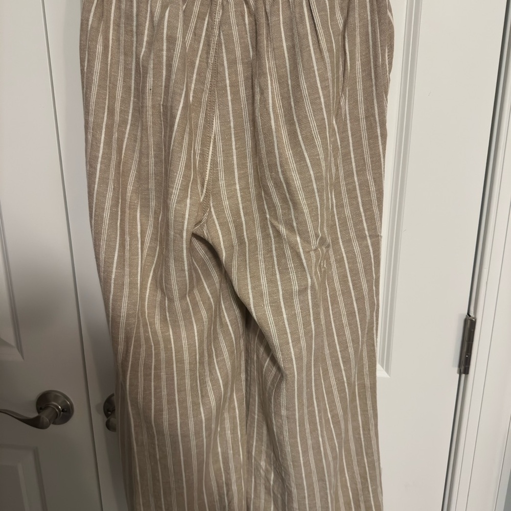 Briggs New York Navy/White & Tan/White Striped Pants M - Picture 11 of 12
